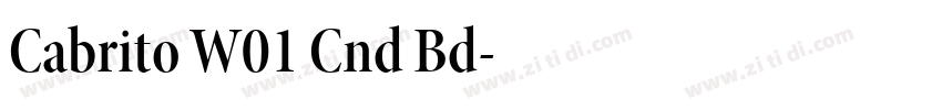 Cabrito W01 Cnd Bd字体转换 Cabrito W01 Cnd Bd字体转换